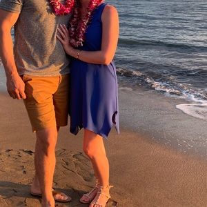 V neck “scarf” cocktail dress
